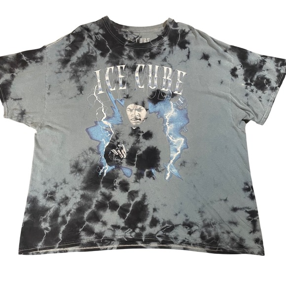 Vintage Ice Cube Graphic T-Shirt Tie Dye Hip Hop Rap Music XL*Few‎ Small Holes - Picture 1 of 11